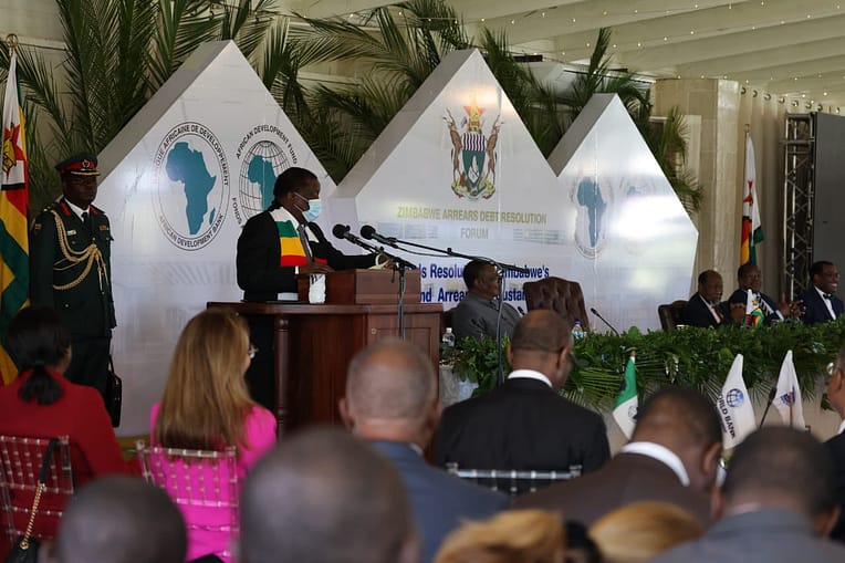 President Mnangagwa During His Forum Address